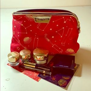 Estee Lauder Cosmetic Bag with Make Up Samples